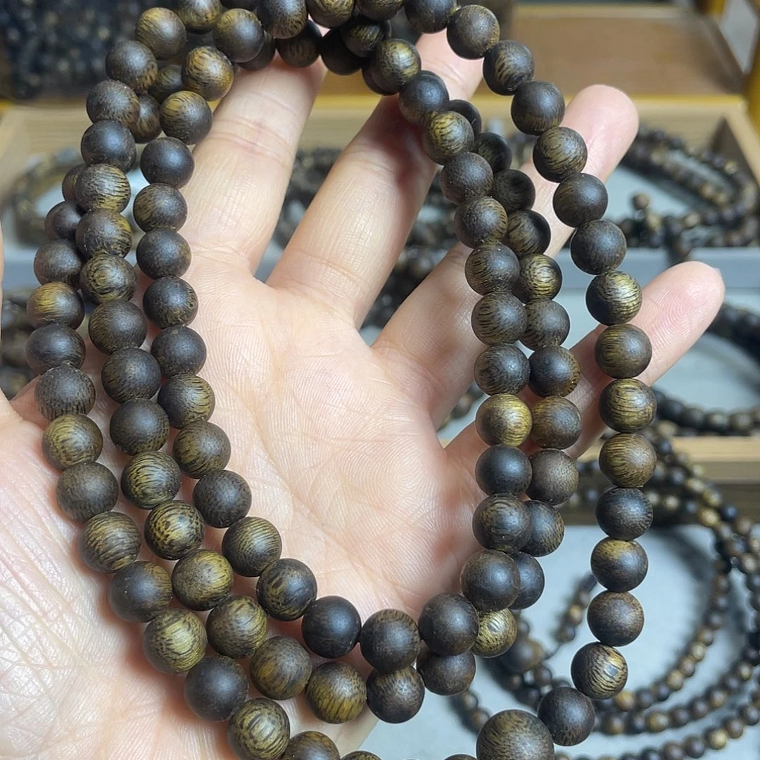 沉香碎屑沉香棋楠沉香老料多圈8mm花香蜜香30克