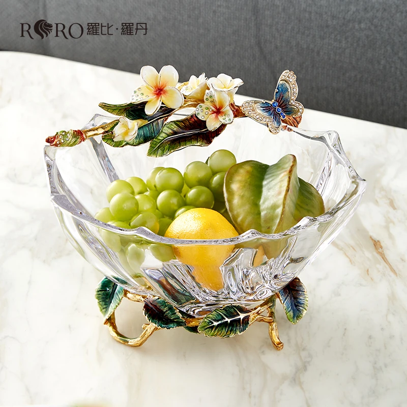 罗比罗丹《希望》果盘珐琅彩工艺水果盘创意茶几摆件