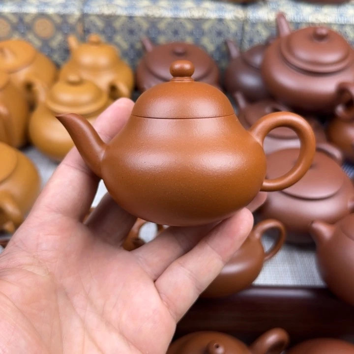 下***秒紫砂茶壶小煤窑朱泥