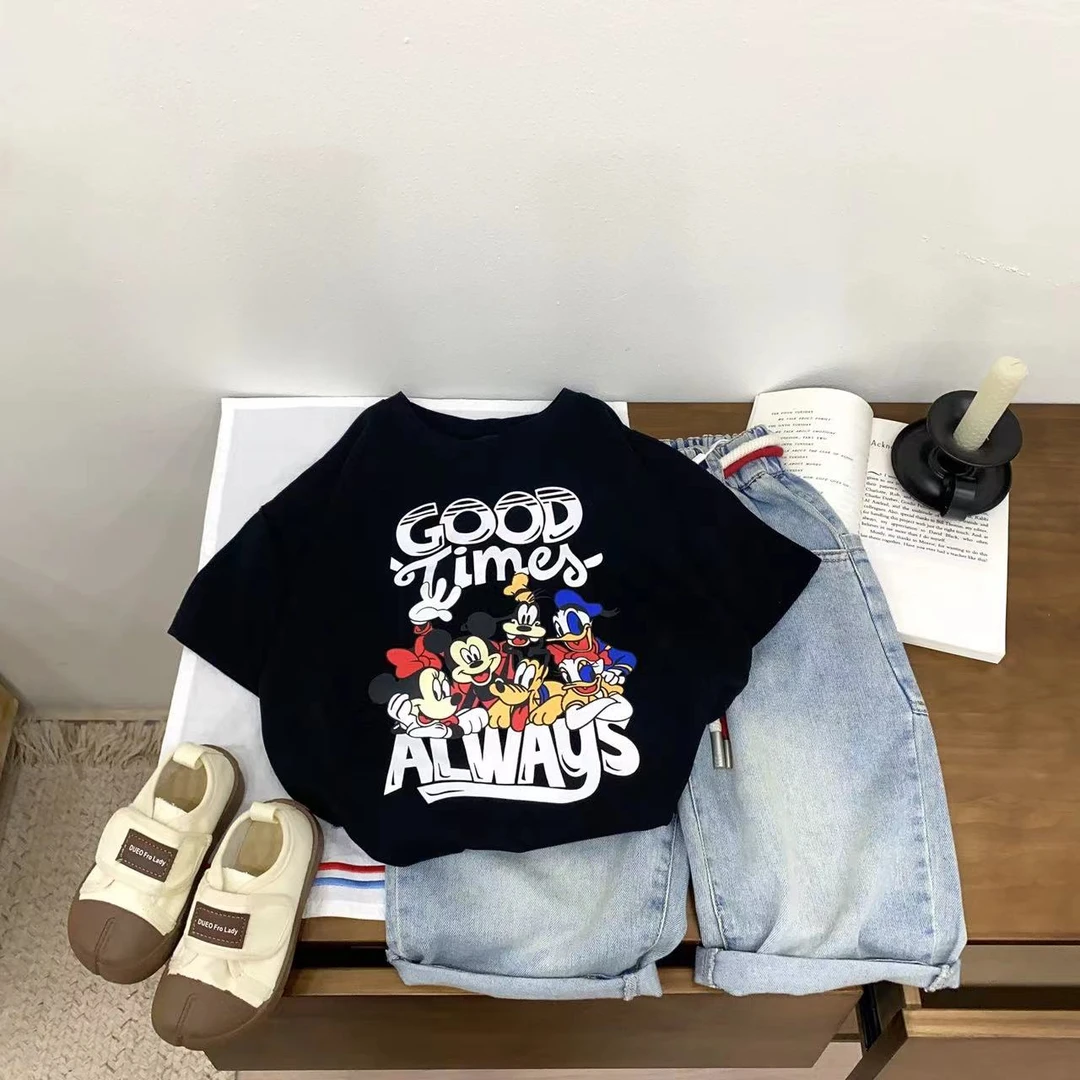 801【夏季夏款上新2025】儿童夏季短袖T恤短裤组合套装