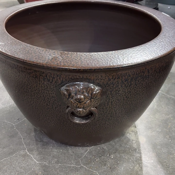 陶瓷陶瓷鱼缸微瑕带狮子头53-32