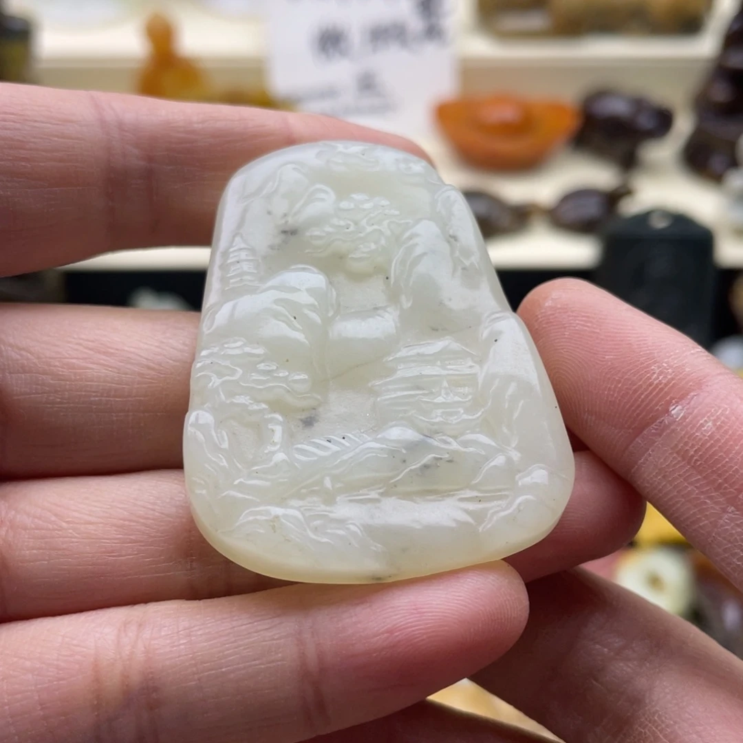 未镶嵌蛇纹石玉颈饰80