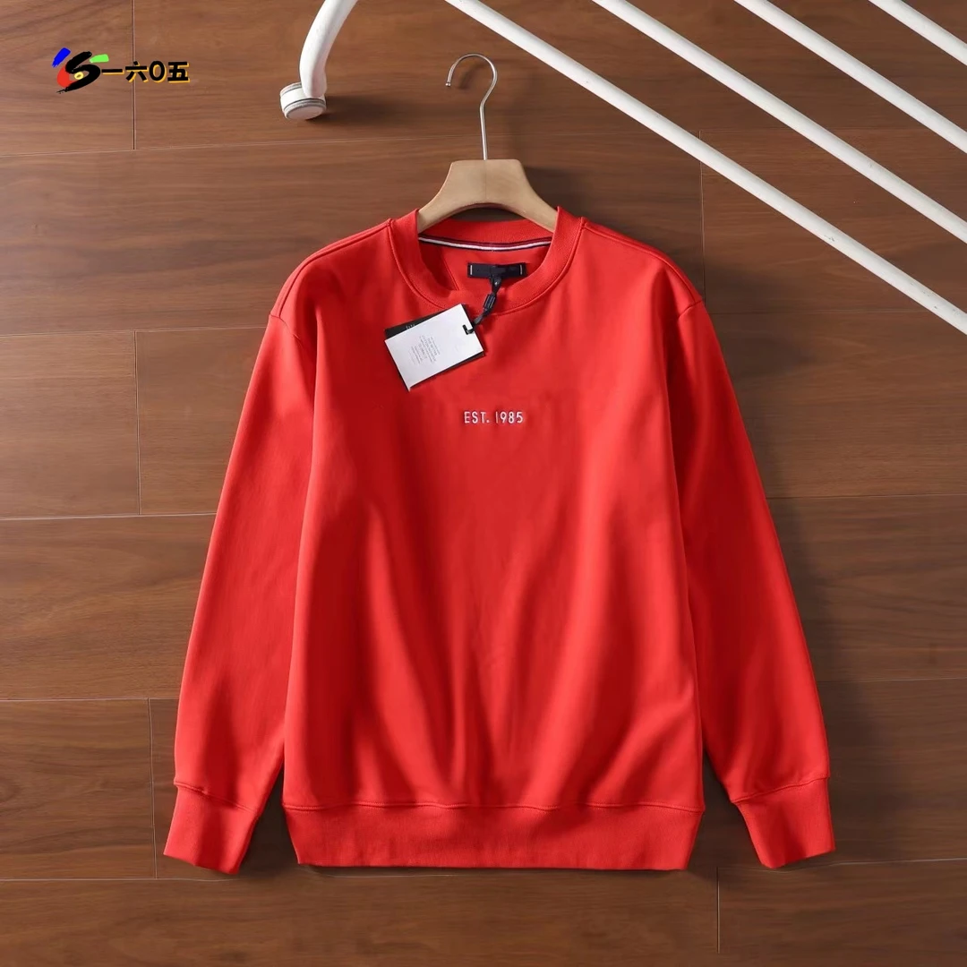 SC24389 舒适亲肤加绒保暖字母刺绣圆领简约圆领卫衣