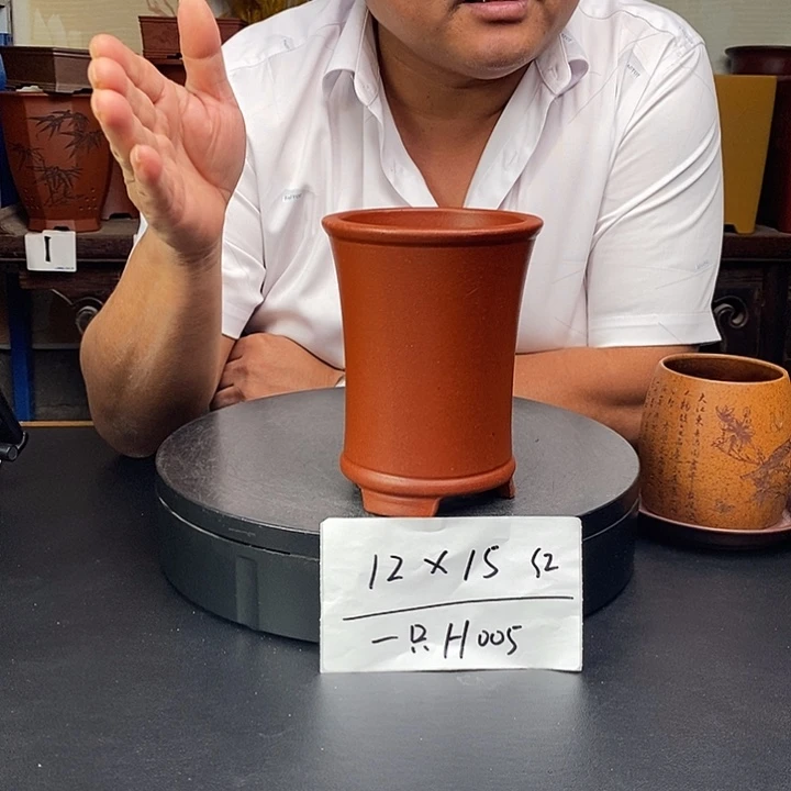 紫砂花盆货号一只H005