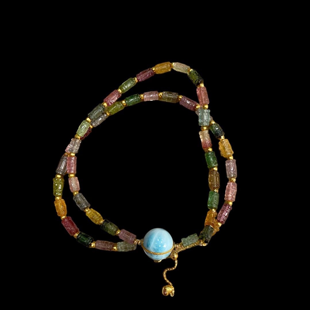 1969-碧玺18K项链孤品