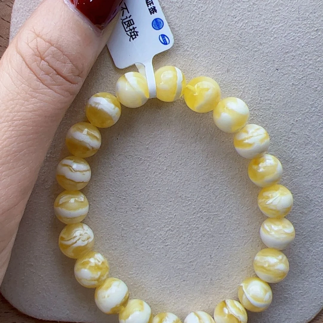 琥珀手链未镶嵌灵**双8.9克