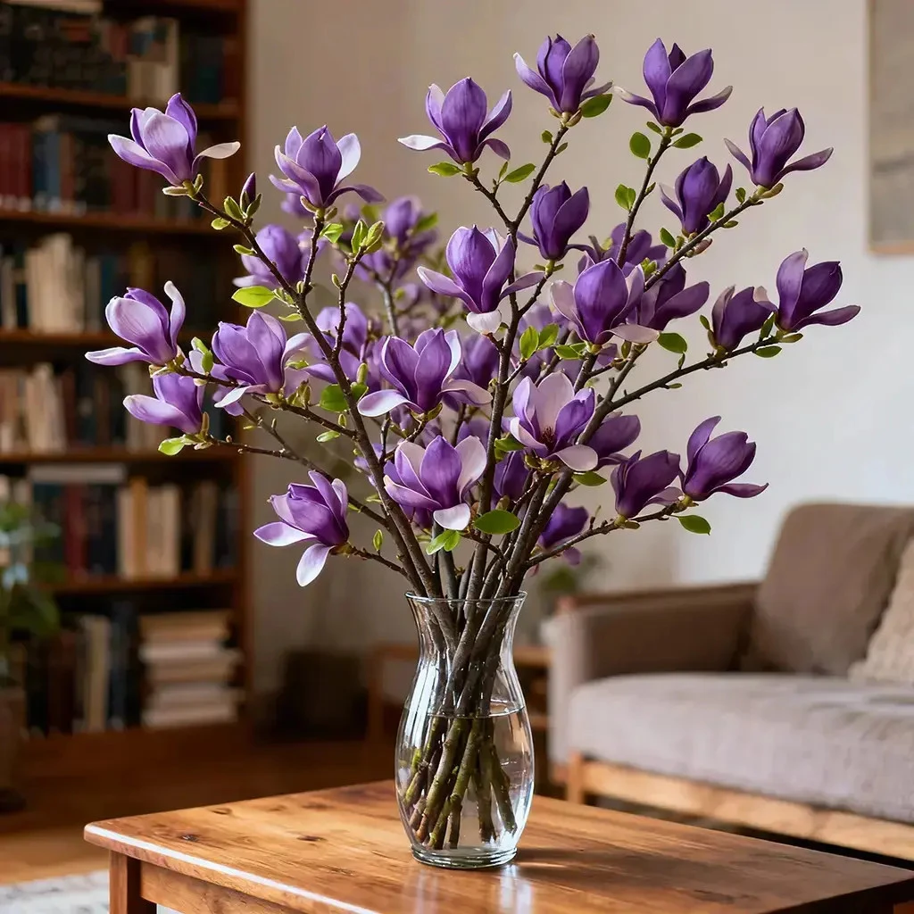 【遇水开花】水培玉兰鲜枝带花苞室内外耐寒浓香花卉绿植懒人好养活