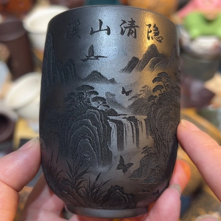 紫砂茶杯宜兴紫砂主人杯