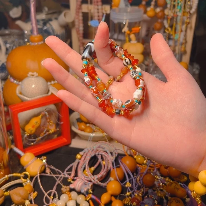 猫****)古珠小葫芦双圈真好看