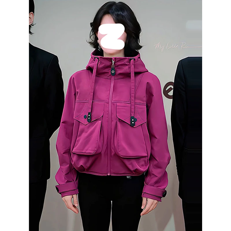 2025秋冬新款韩版休闲工装夹克外套女时尚百搭高级感超好看冲锋衣