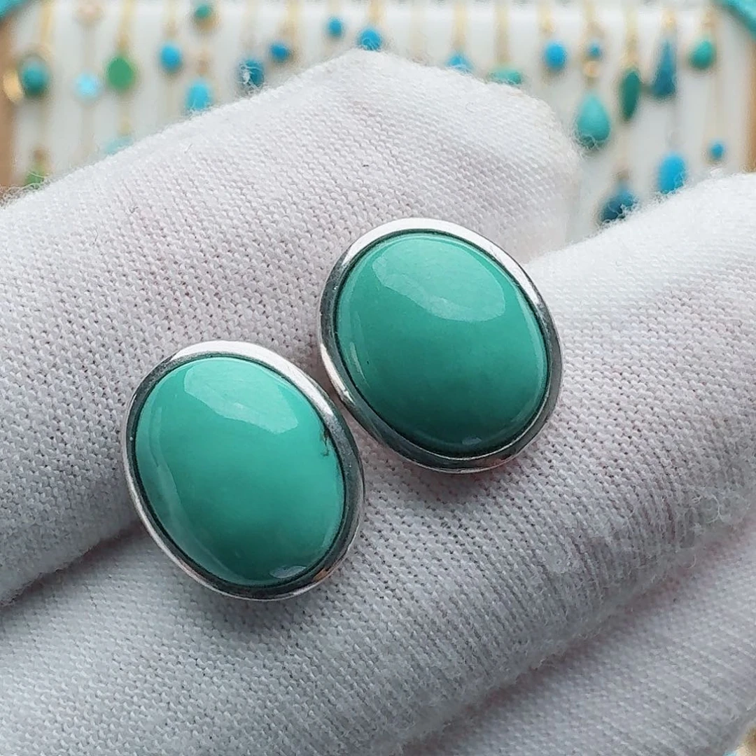 绿松石银S925镶嵌配饰