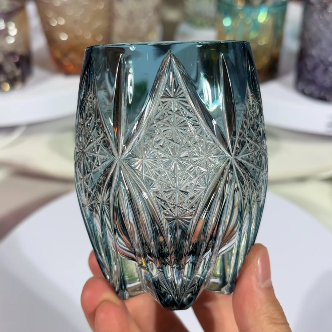 水晶玻璃平底款-江户切子蛋壳杯微瑕福利品