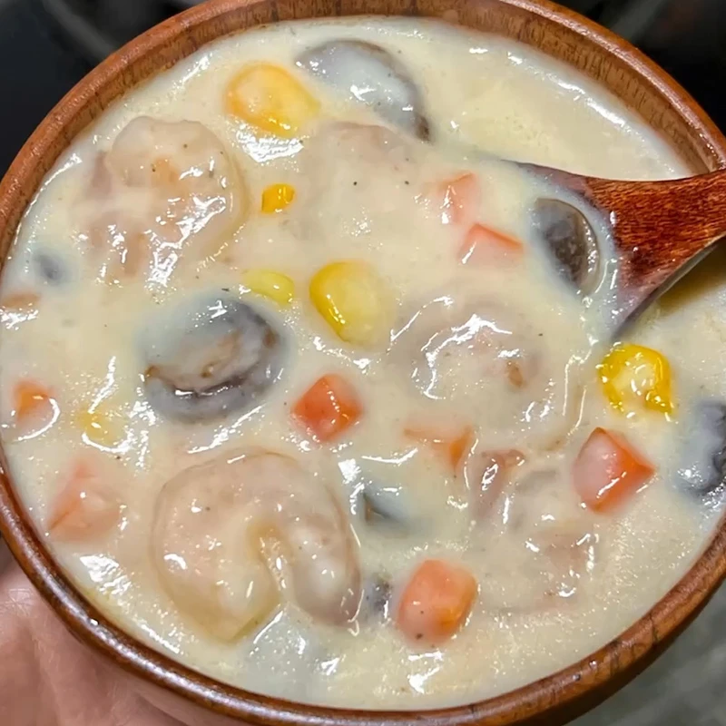 【西餐厅同款】奶油蘑菇浓汤免洗速食汤上班族早餐加热即食菌菇鸡茸