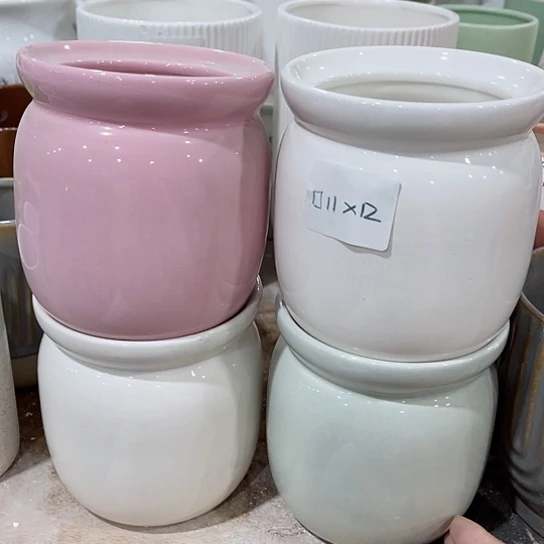 多肉绿植陶瓷花盆9.9包邮，有孔