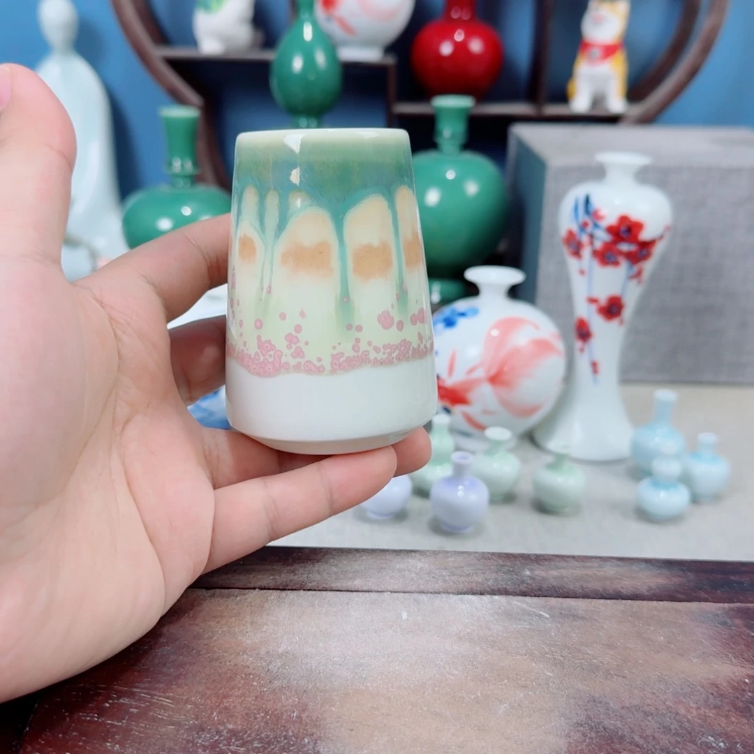 陶瓷手工小花器摆件