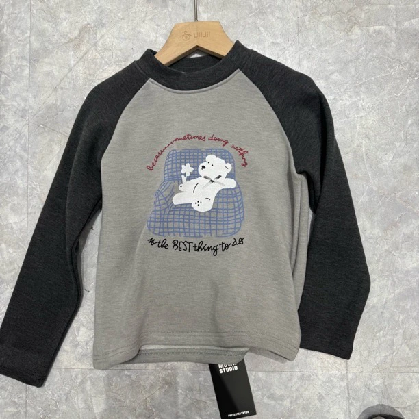 5519儿童小熊德绒打底衫