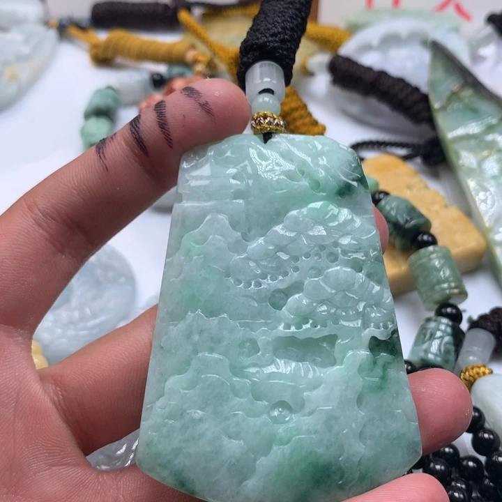颈饰未镶嵌翡翠保真天然a货翡翠