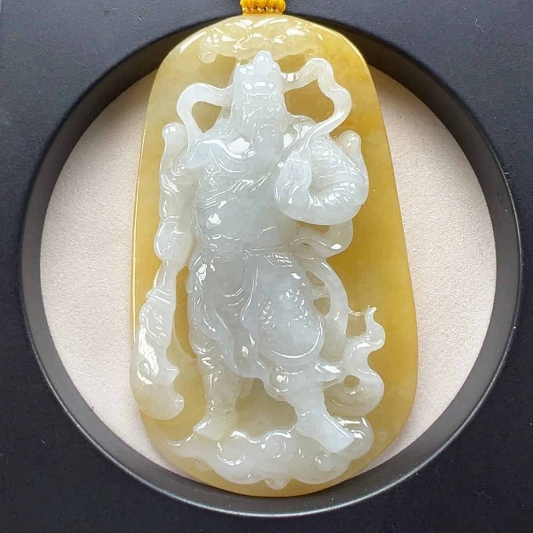 翡翠未镶嵌颈饰关二爷