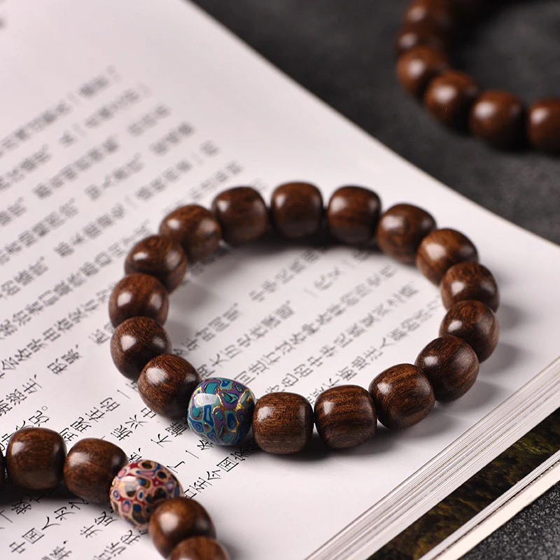 金丝檀木国风单圈文玩手串