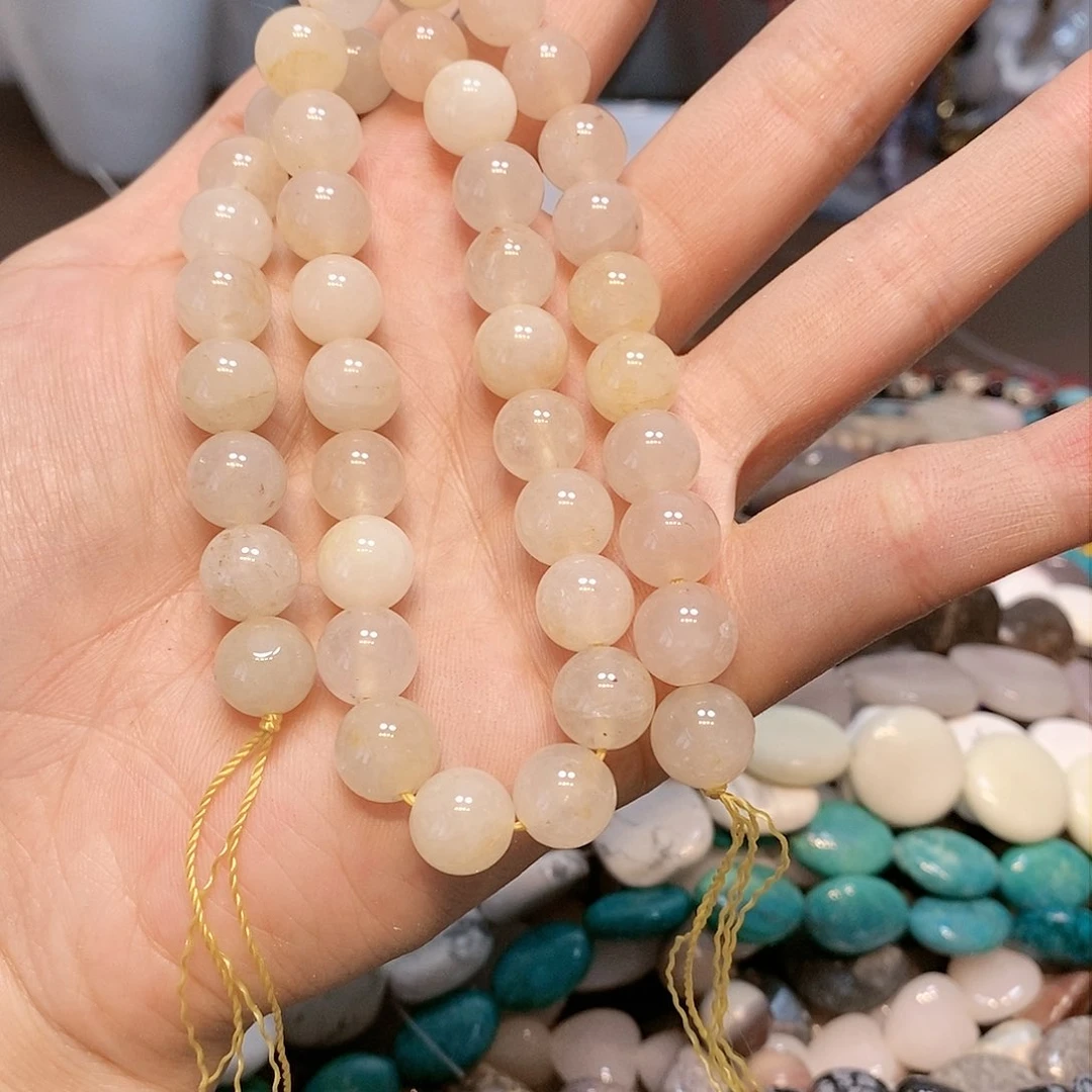 散珠玛瑙/玉髓天然石一条