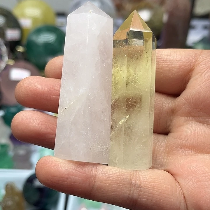 未镶嵌水晶珠宝半成品90克水晶柱