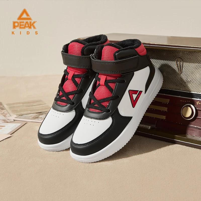 【匹克】儿童天鹅绒加厚高帮鞋黑白/黑色/浅粉大白/黑红31-40