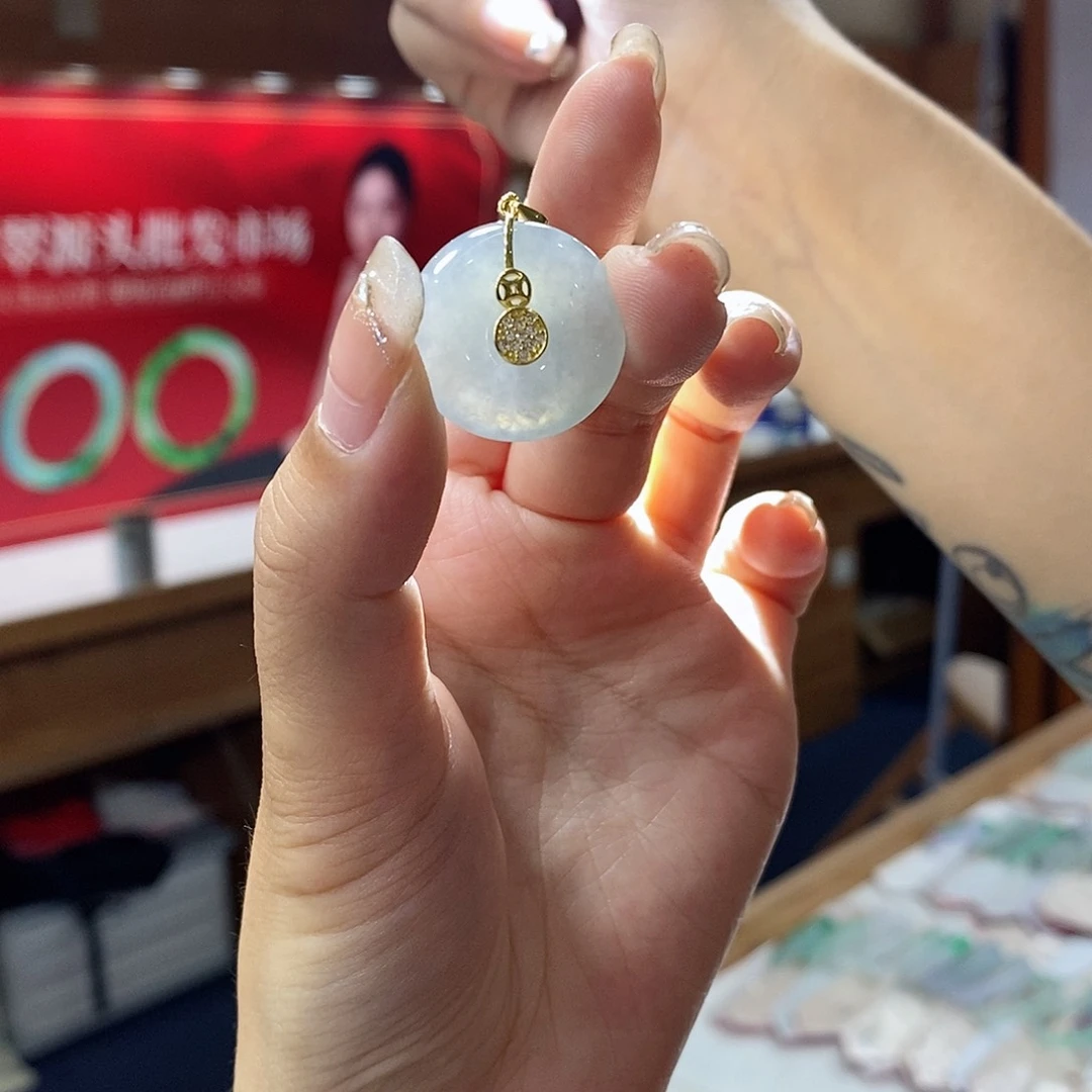 颈饰银S925镶嵌翡翠翡翠