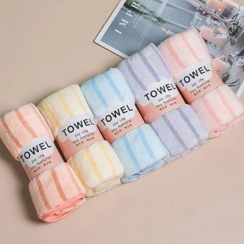 【5条珊瑚绒】高密毛巾柔软加厚吸水不掉毛干发巾包边洗脸巾不掉色