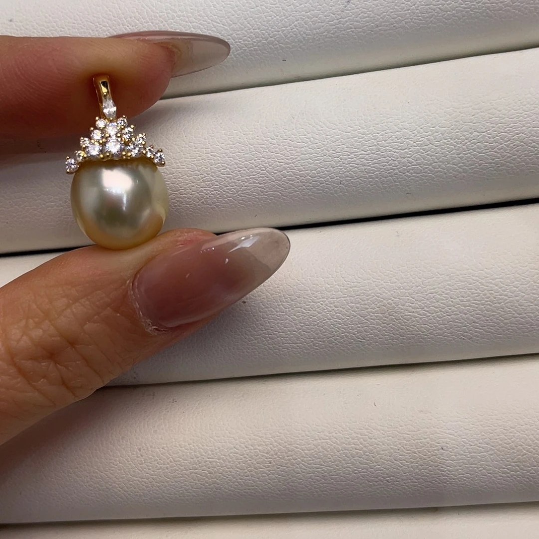 银S925镶嵌吊坠(不含链)海水珍珠