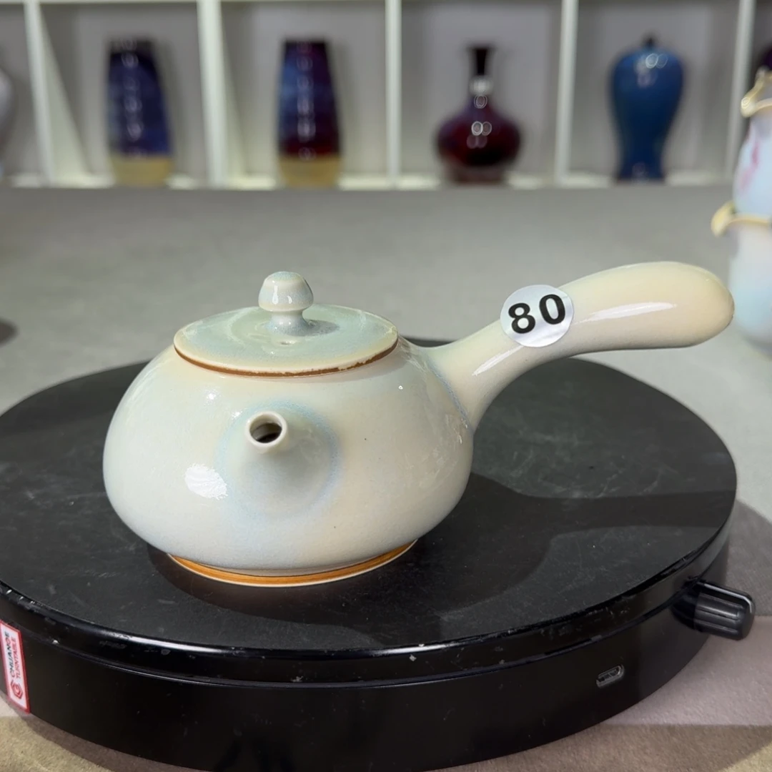 摆件陶福利钧窑茶壶玉石釉