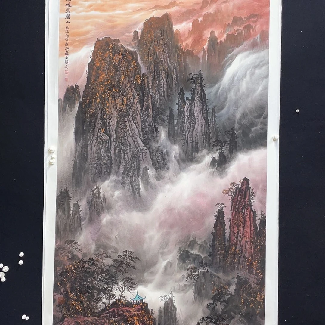 国画用****5手绘国画，李庆兴，黄山精品原创