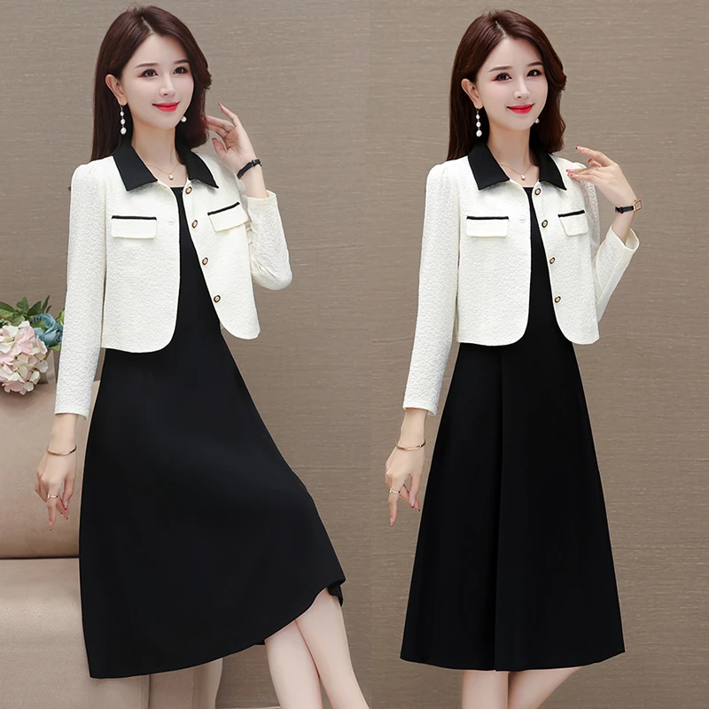 小香风套装连衣裙女装春秋2025新款爆款时尚洋气高级女人味两件套