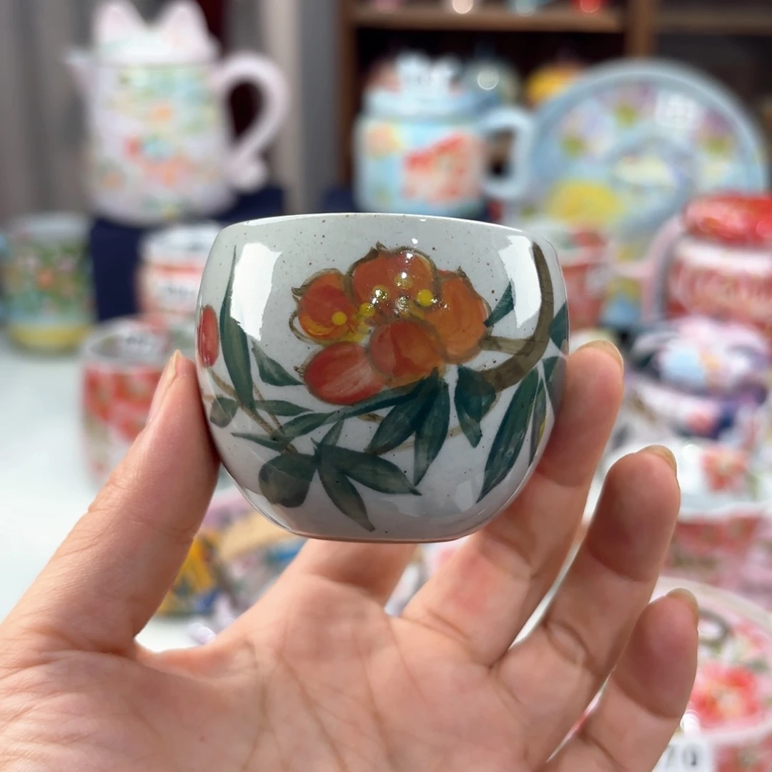 景德镇手绘高温釉下彩陶瓷茶具