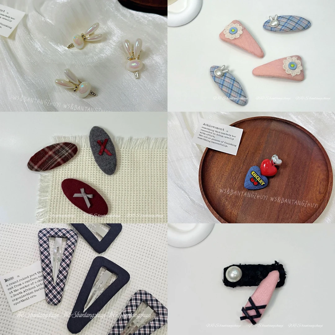 秋冬侧边夹少女风简约风头饰 甜美BB夹森系发夹 韩系千金风鸭嘴夹