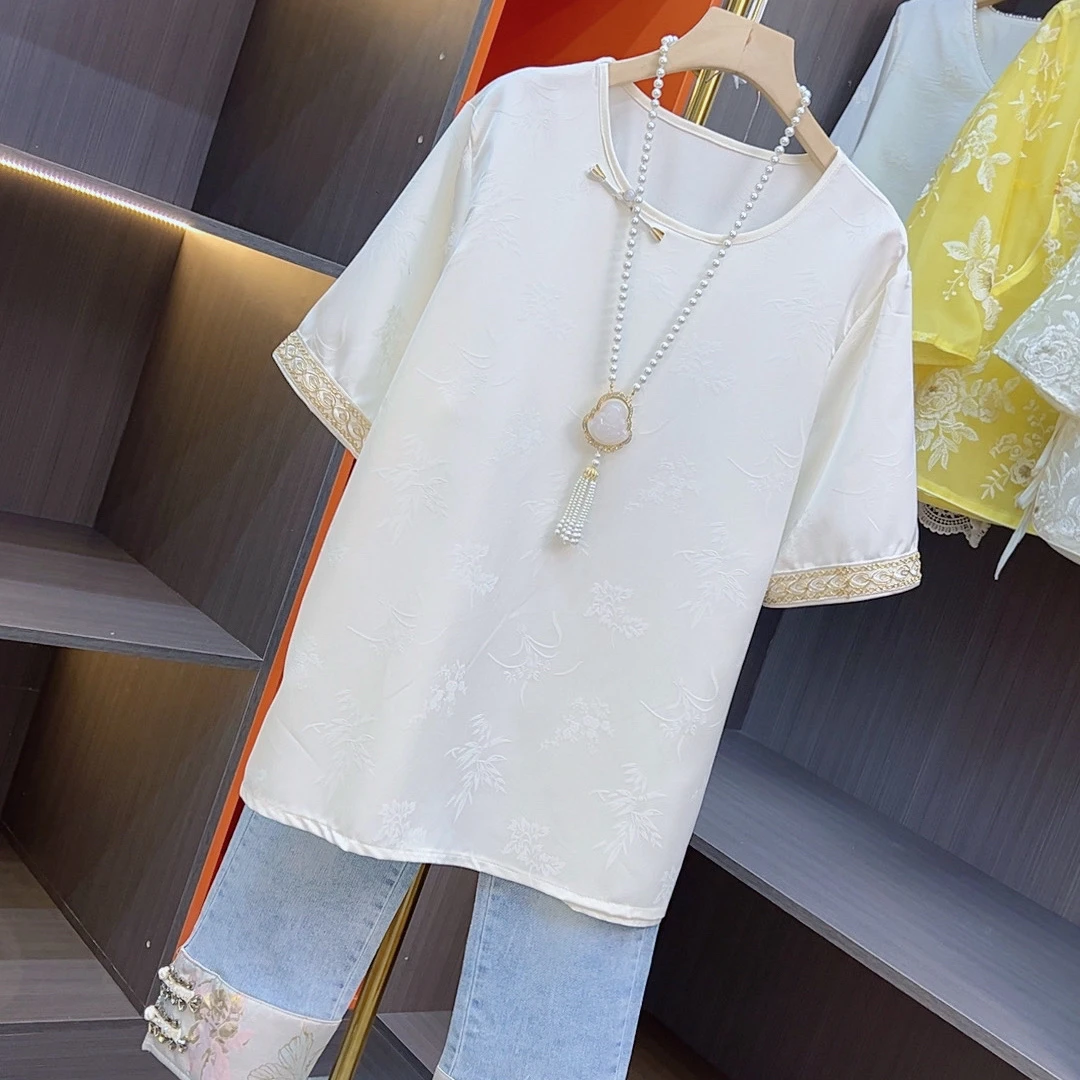 【珍珠包边】正版春夏款绣花重工亮片新中式时尚国风马甲百搭上衣