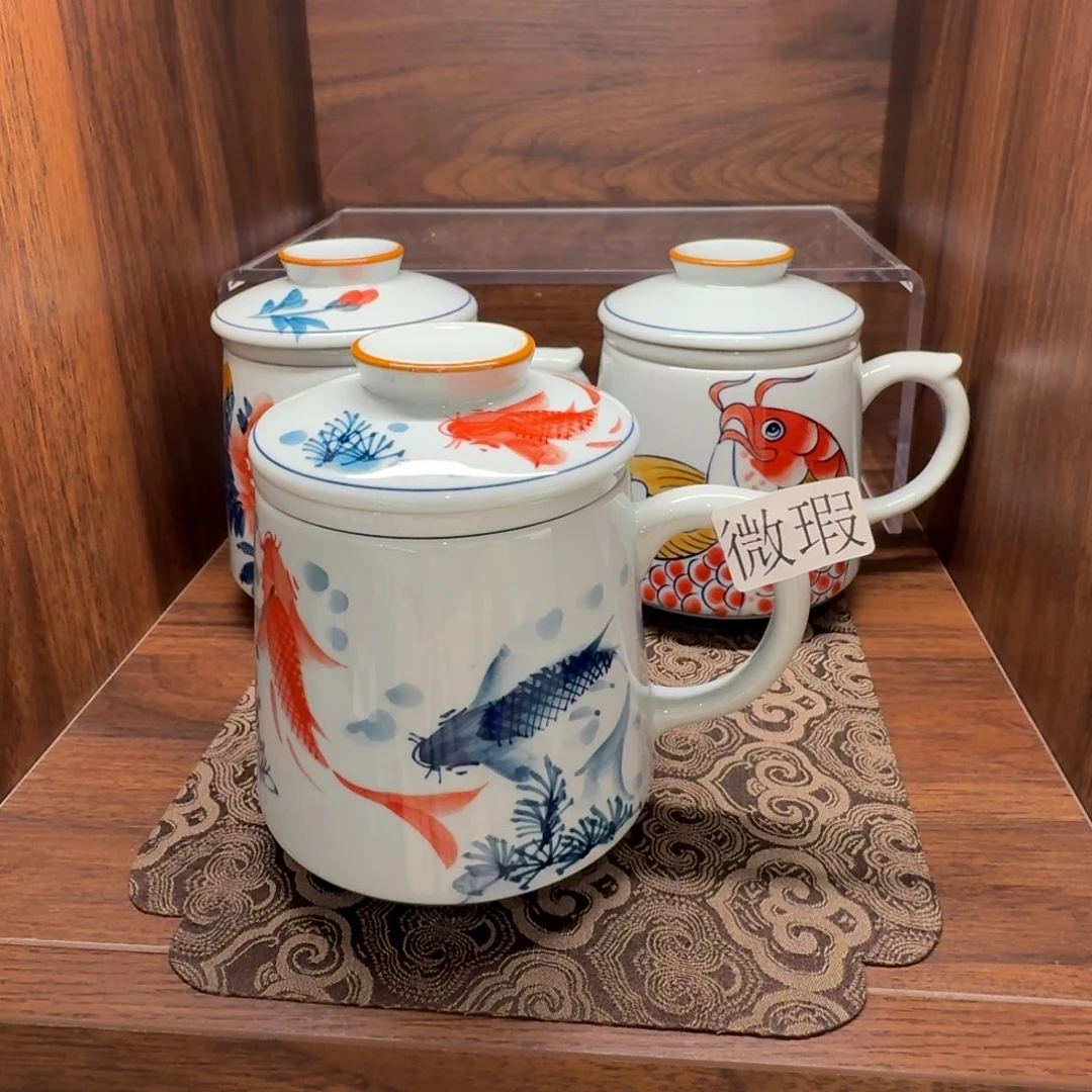 微瑕釉下彩纯手绘