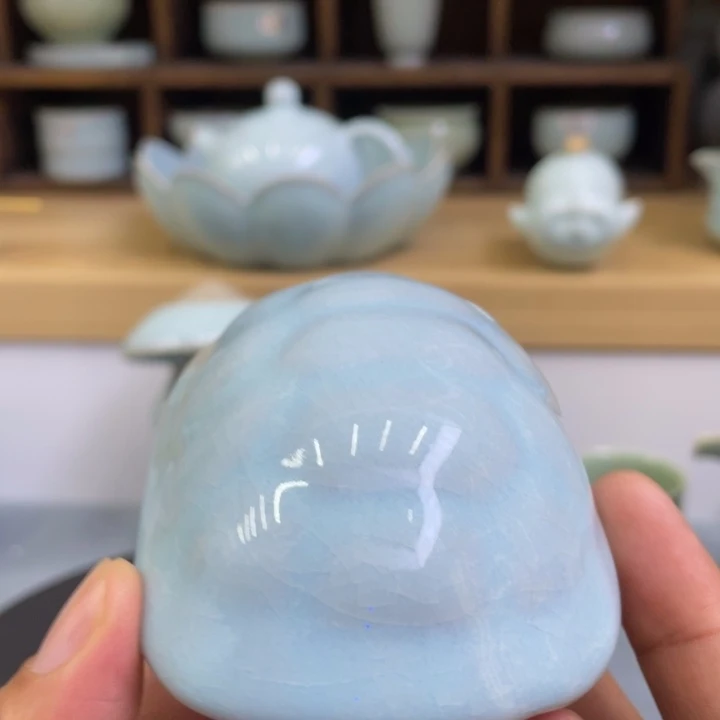 杯子天青汝窑茶宠