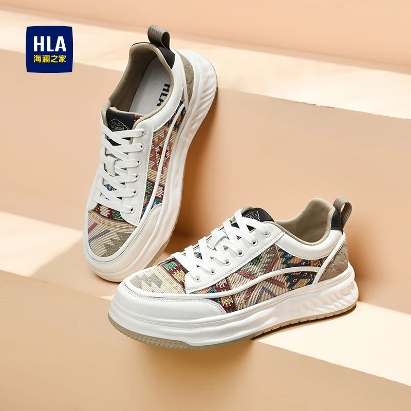 海澜之家男鞋2025秋季爆款潮流休闲板鞋男百搭厚底小白鞋休闲男鞋