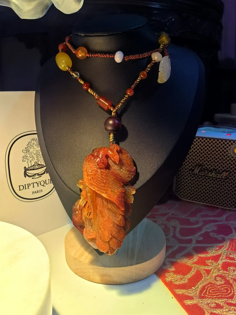 非金属木质吊坠 粉丝特惠*设计师原创*孤品*设计款项链吊坠*浴火