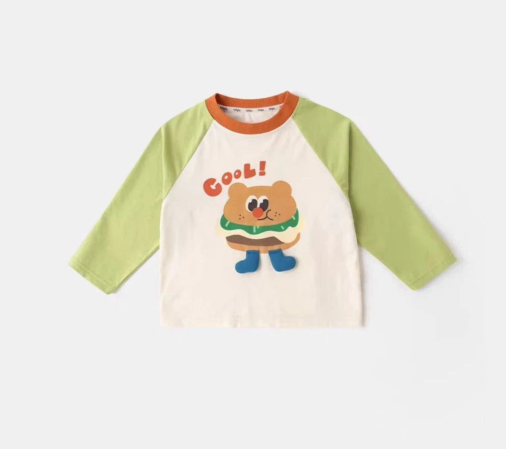 长袖不褪色男童秋冬打底T恤女童秋季印花