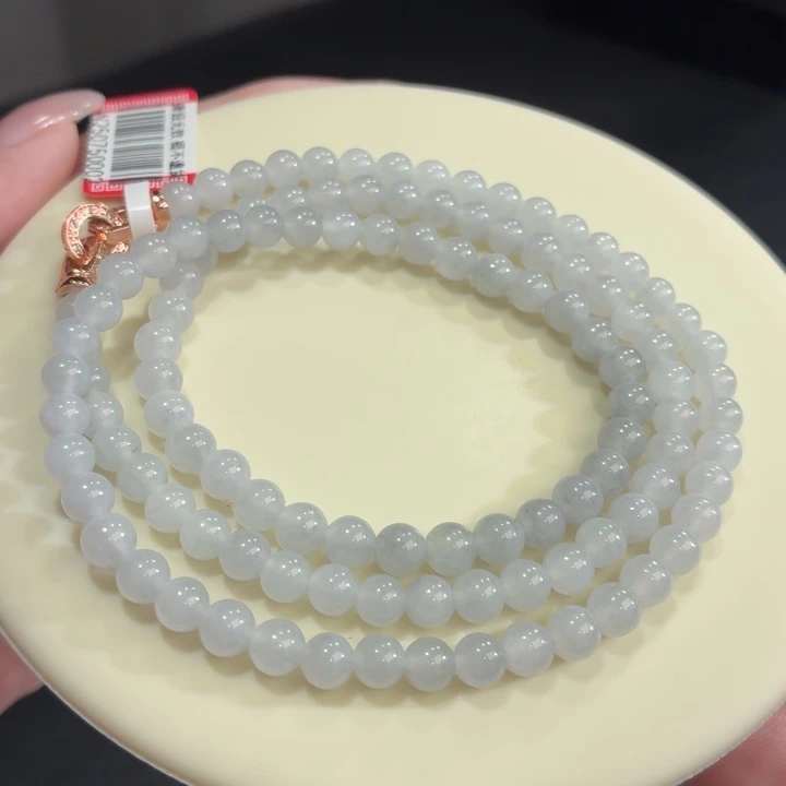 翡翠未镶嵌手链冰胶浅乌鸡卡5.4