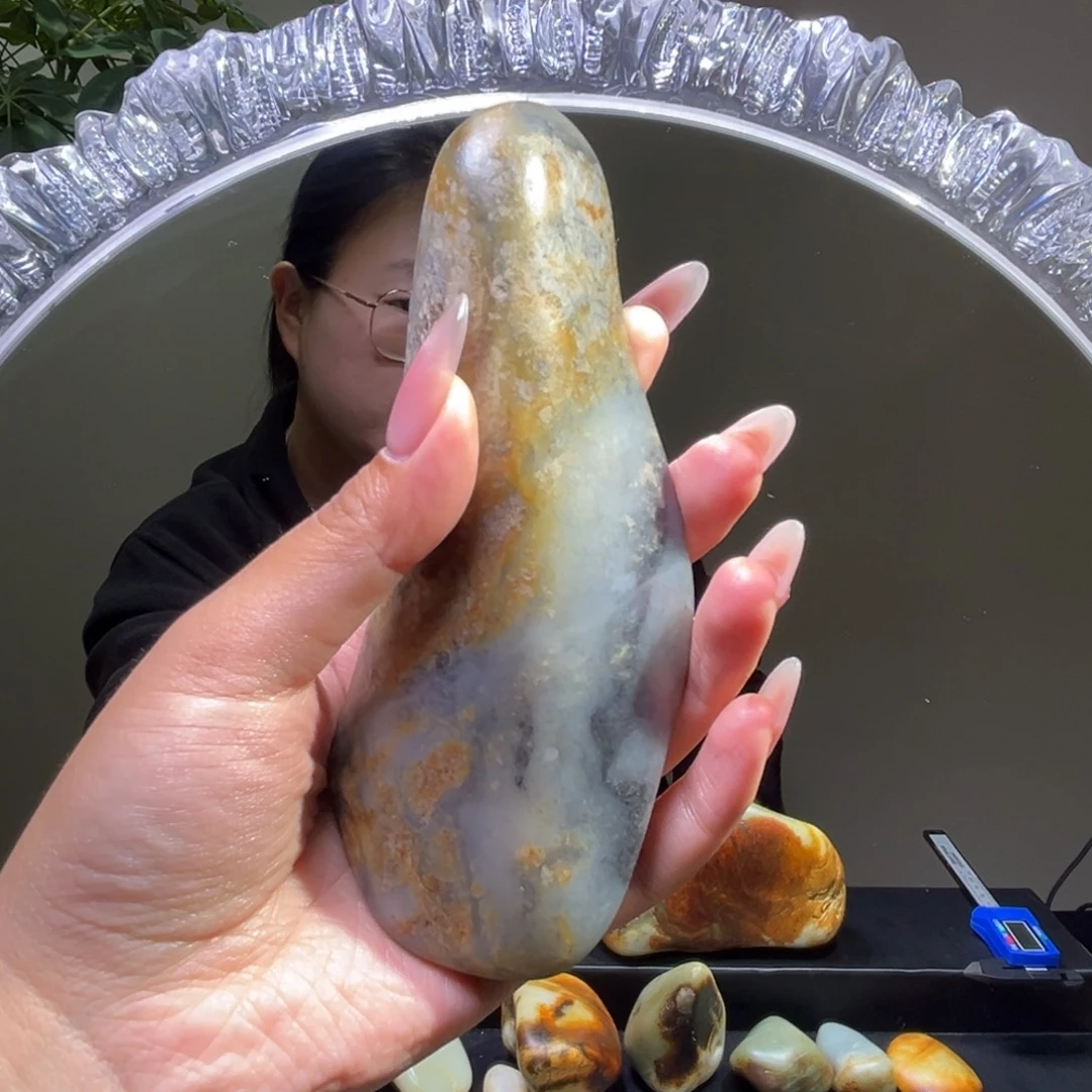 和田玉未镶嵌挂件412.8