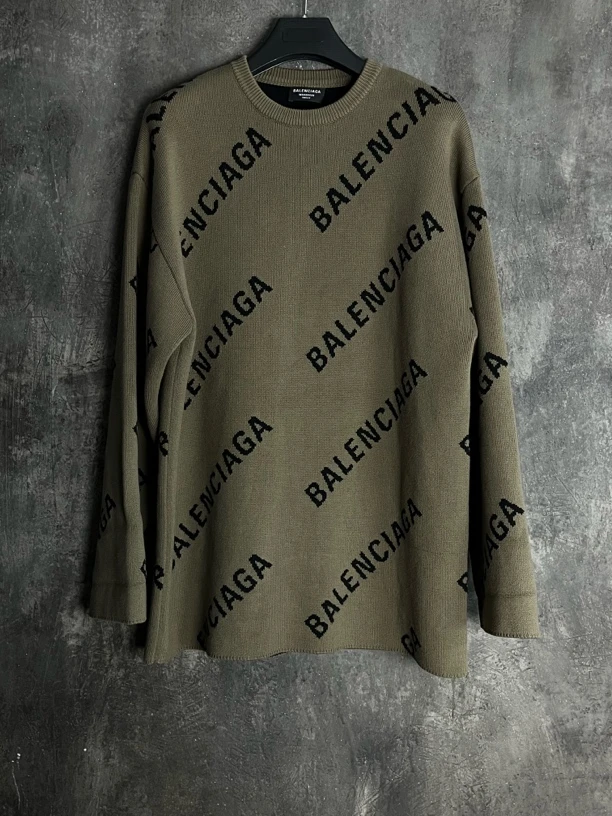 全新未使用 Balenciaga/巴黎世家 S码*1/满印针织提花毛衣/03989