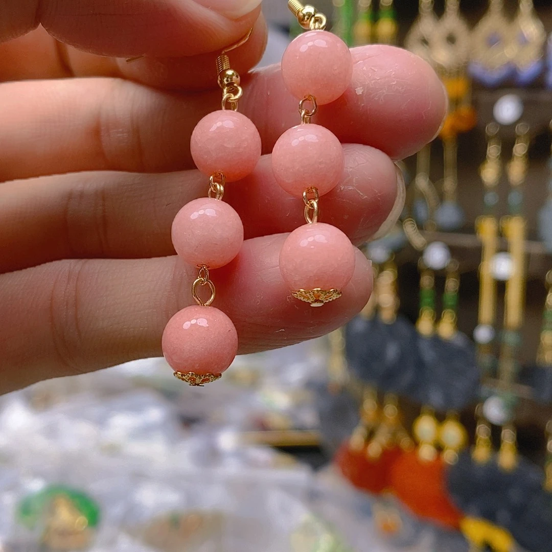 玛瑙/玉髓耳钉合金玛瑙