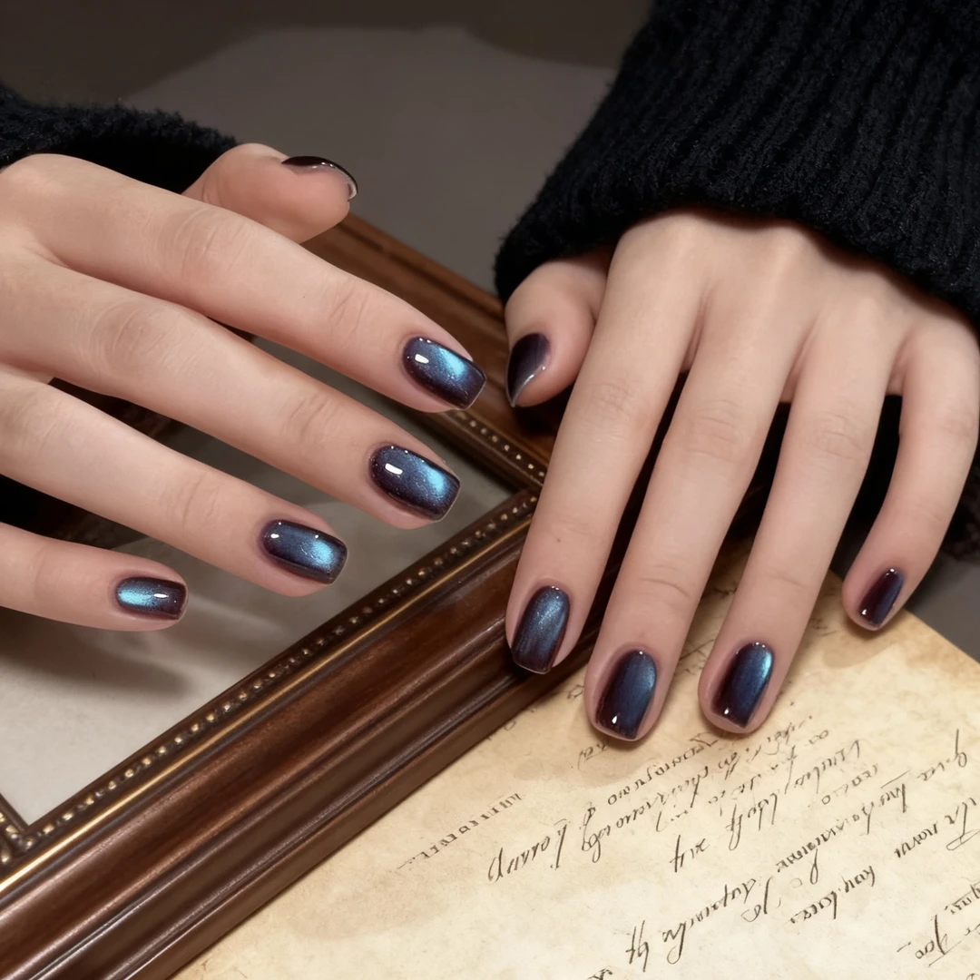 【1瓶】棕蓝猫眼·yunshilin甲油胶12ml深棕底色