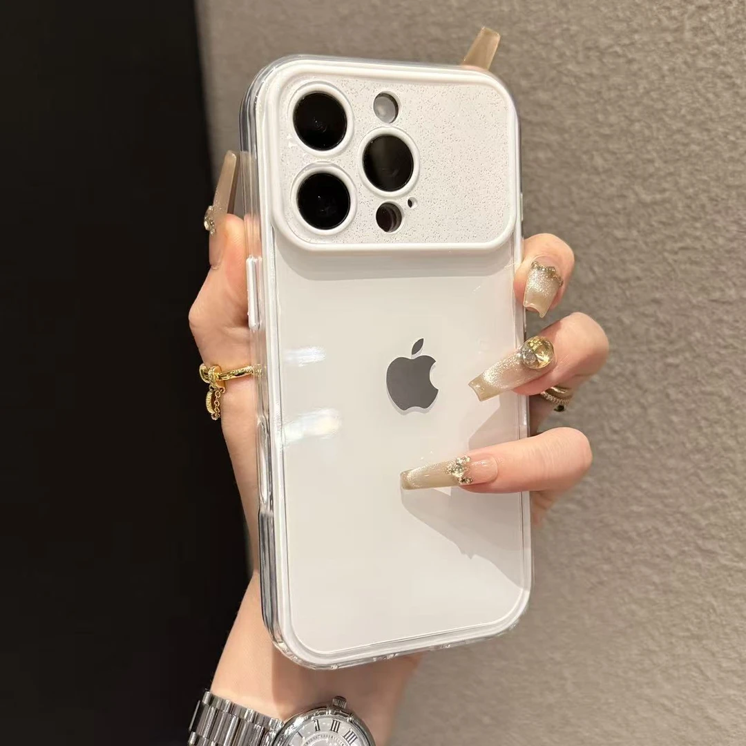 高级闪粉大视窗秒变17适用苹果16promax手机壳iPhone15简约14新13