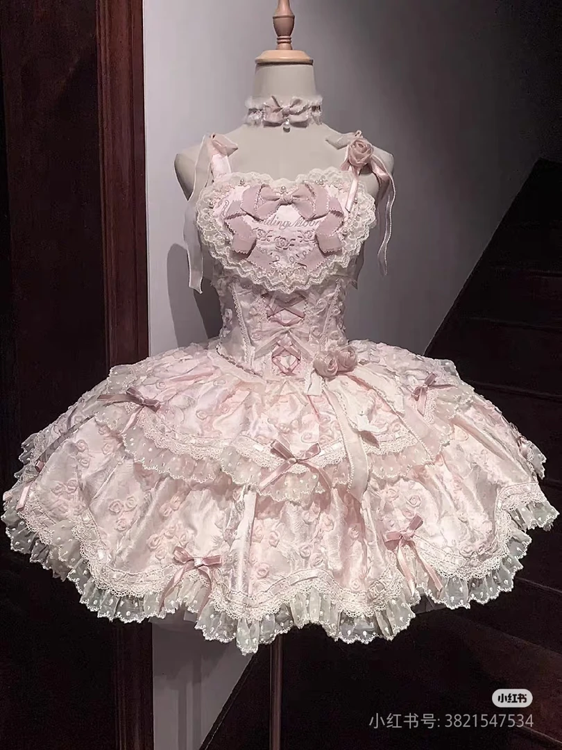 【繁华序曲现货】梦幻礼盒原创  jsk吊带连衣裙芭蕾风lolita