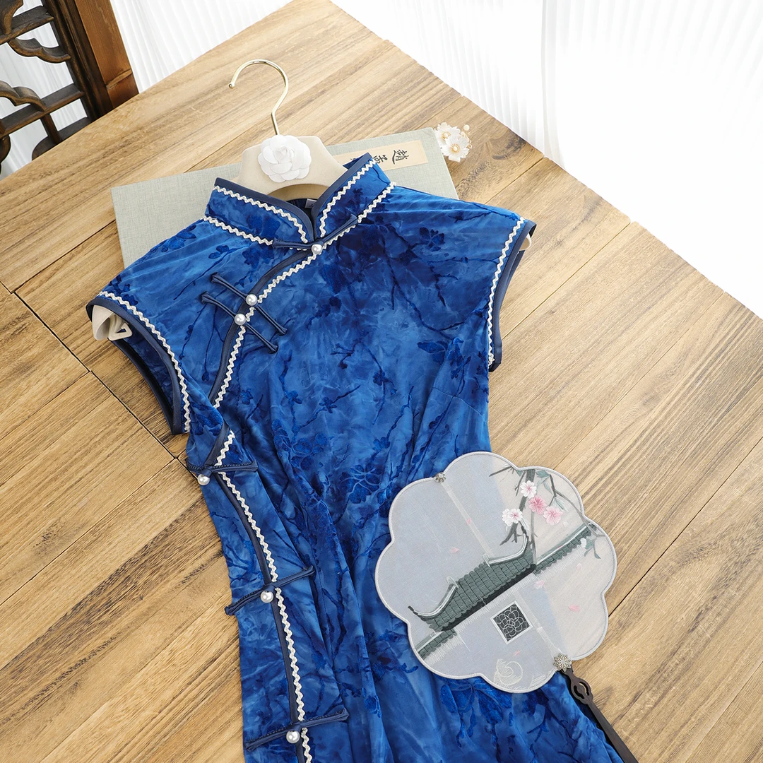 俏娘鱼复古改良新中式大码旗袍女2025秋季新款日常可穿气质老上海