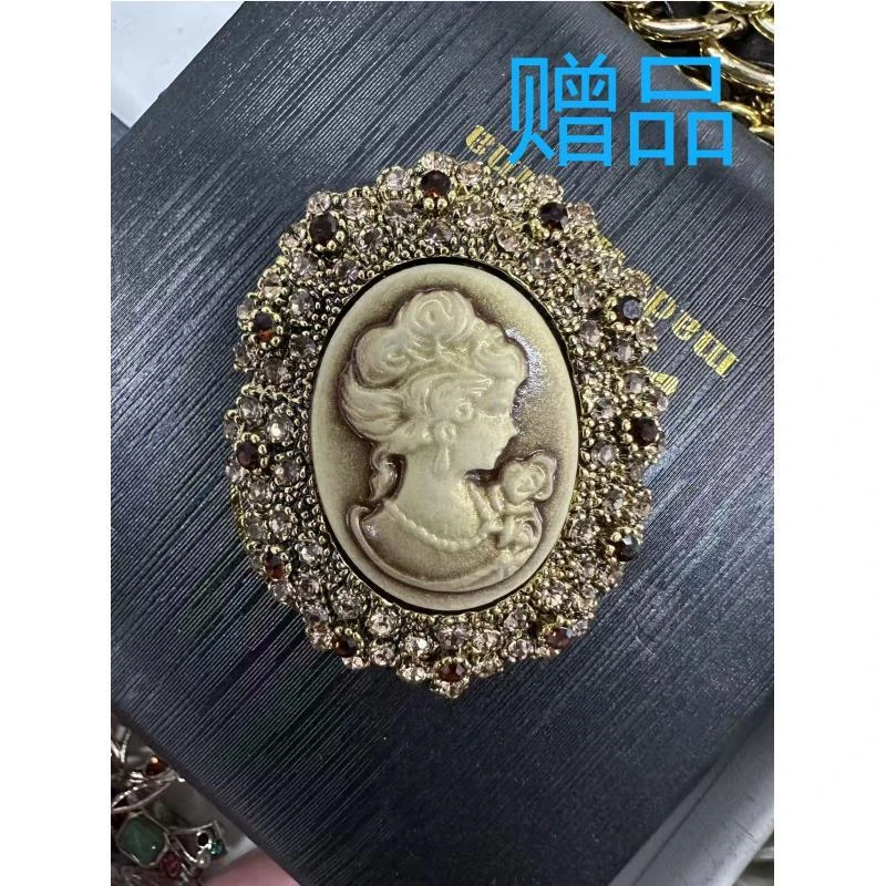 铜合金胸针 赠品勿拍 美人头中古女王宫廷风金色复古精致百搭胸针