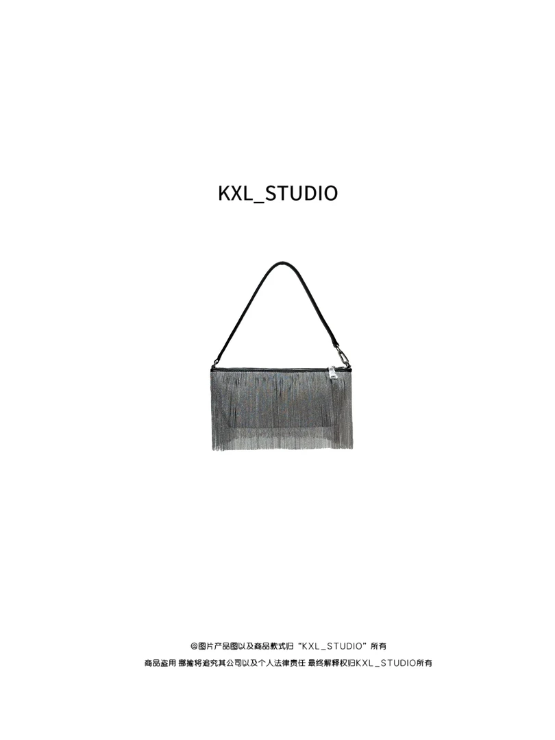 KXL-STUDIO【缪斯之语】高级手工坊流苏单肩包4459
